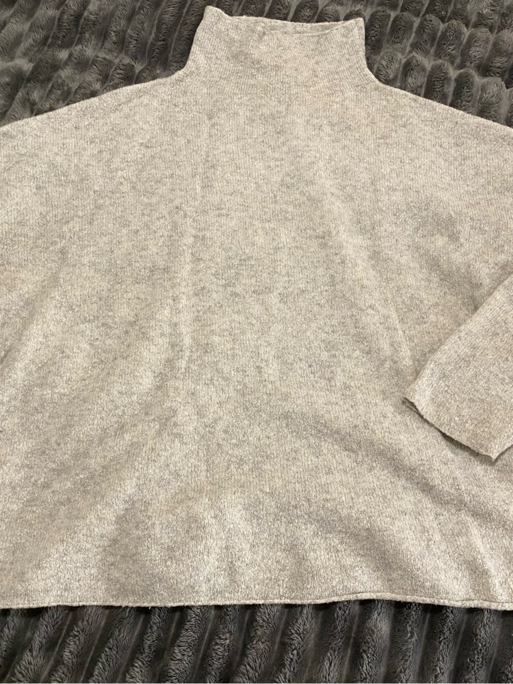French Connection Light Gray Mock Neck Sweater